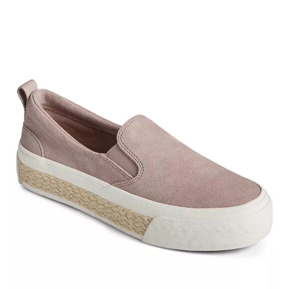 Sperry Purple Suede Twin Gore Espadrille Platform Sneakers - Picture 2 of 10